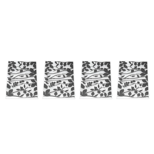 4 stk. pregefolder DIY lage dekorative teksturer plast pregede designmaler for håndverksprosjekter