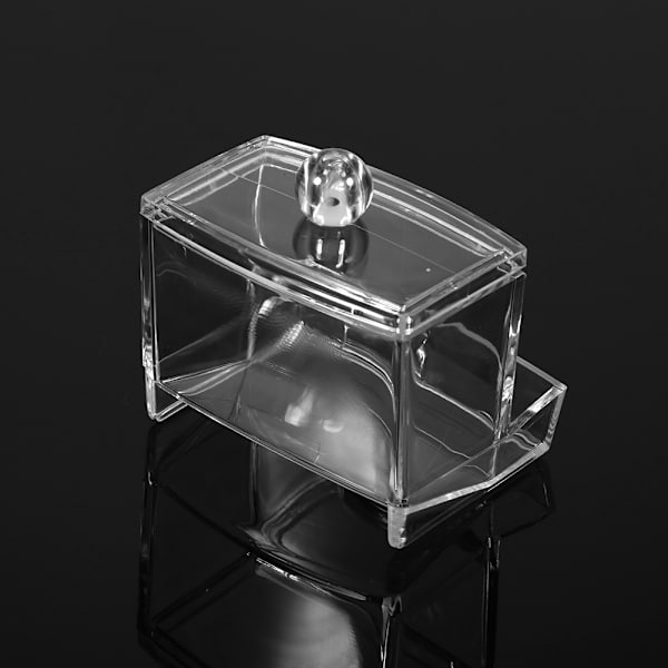 Praktisk bomuldspind Q-spids Makeup Opbevaring Organizer Box Kosmetisk Transparent Holder Etui
