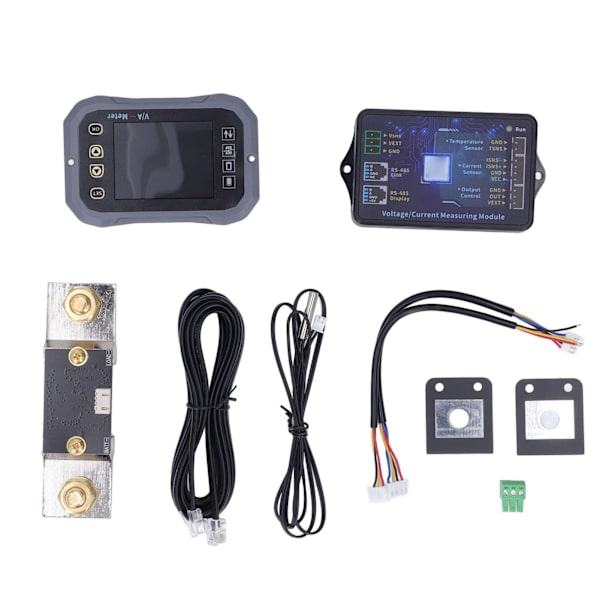 Batterimonitor 400A 2,4 tum Ultra Clear Display med Shunt 0‑120V Spänningsströmmätare