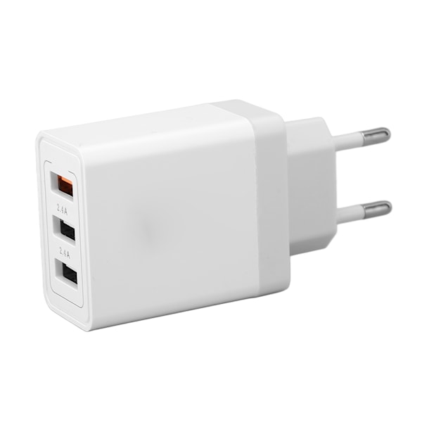 USB 3.0 vægladeblok 30W QC3.0 hurtigopladningsstrømadapter 3-porte EU-stik 100-240V til tablet
