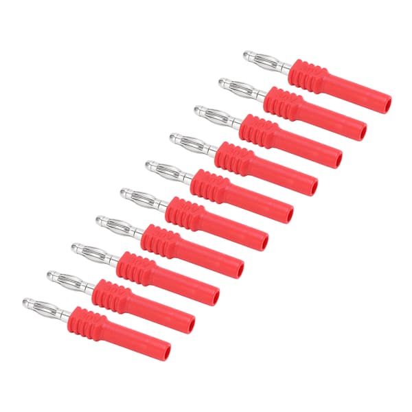 10 STK. J.20025 Bananstikforbindelse 4 mm Han til 2 mm Hun Multimeter Bananstik Adapter til Industri Rød