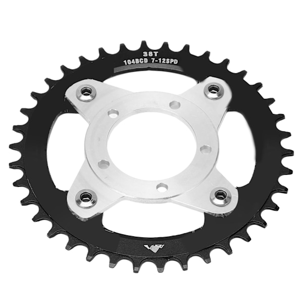 104BCD Sähköpyörän ketjurenkaansovitin ja adapteri 38T alumiiniseos CNC-leikkaus Bafang Central Drive Motor BBS01 Musta