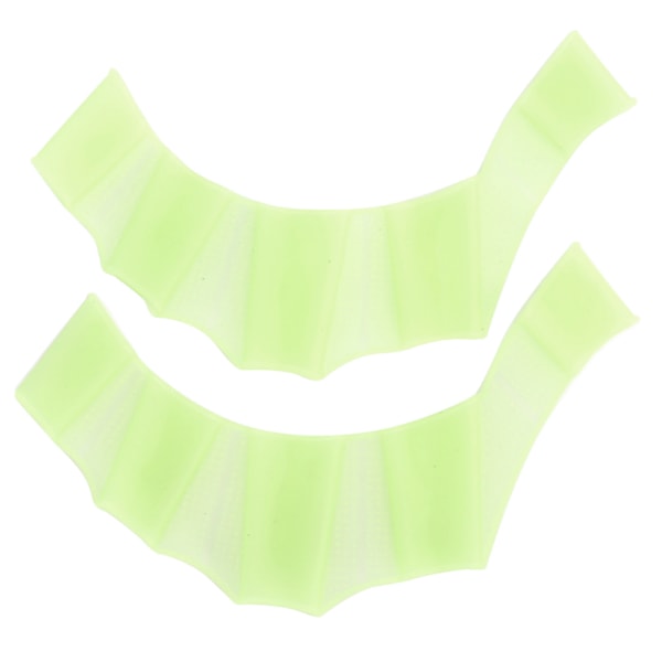 1 par Simhandfängsel Flippers Silikon Simfinger Näthandskar Swim Palm FingerGreen L