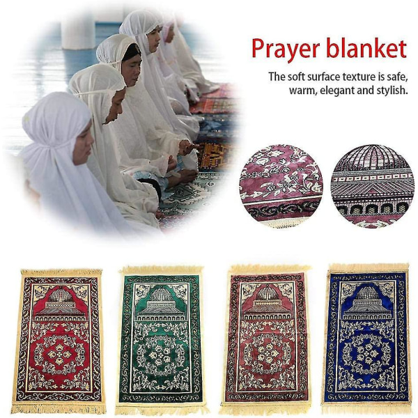 Muslimsk bedetæppe, muslimsk cashmere bedetæppe - Heilwiy tilbedelsestæppe (3 farver)