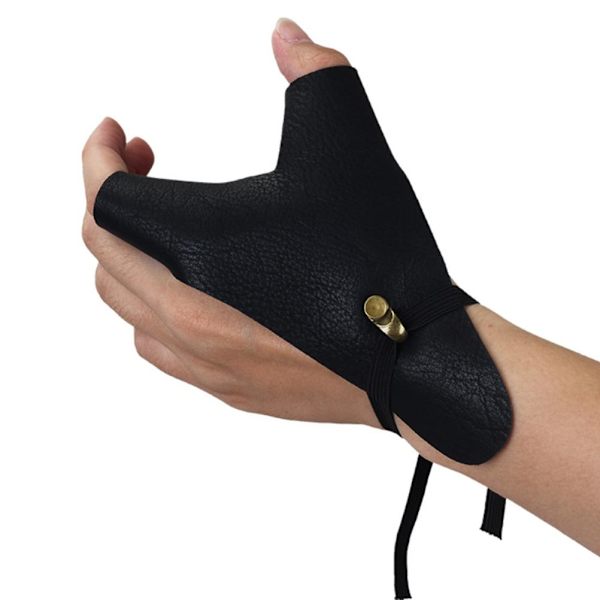 Bågskytte Hand Guard Protector Läder skyttehandske för vänster hand
