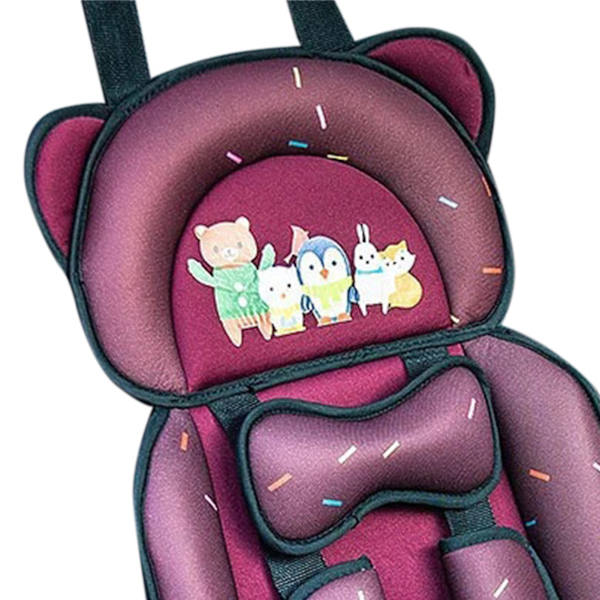 Babysitsstol Bärbar bilsäkerhetskudde Andas Sittmadrass för barn under 12 år Grain Print Björn