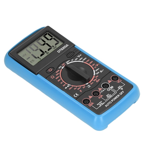 Smart digital multimeter LCD-skärm Multifunktionell kretsdetektionsmätare för hushållsblå
