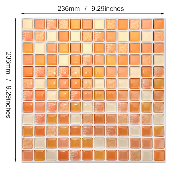 Selvklebende 3D fliser veggdekor klistremerke DIY kjøkken Bad Hjeminnredning Tapet #yjc0015