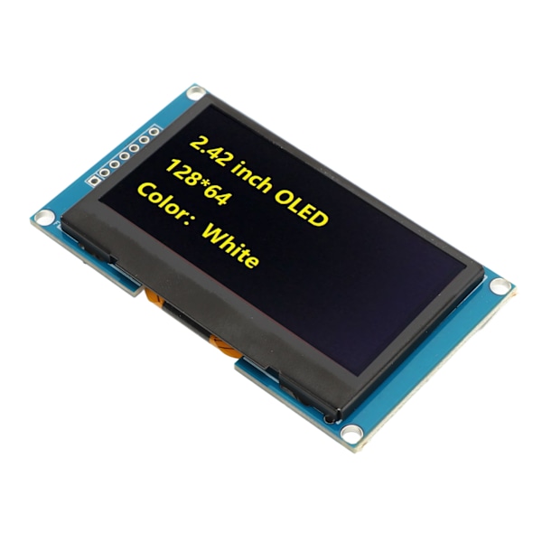 Displaymodul 2,42 tum Organic Light Emitting Diode SPI seriell port SSD1309 Drive IC för DIY MRA091B Gul