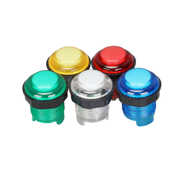 5 st arkadtryckknappar Professionella LED-belysta tryckknappar för spelmaskin 12V
