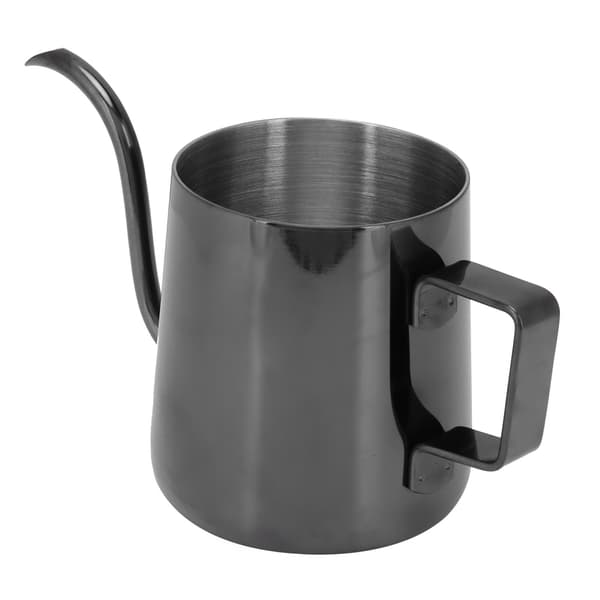 240 ml 304 rustfrit stål slank gryde Mini manuel kaffemaskine Kompatibel med hjemmerestaurant Lys Titanium Sort