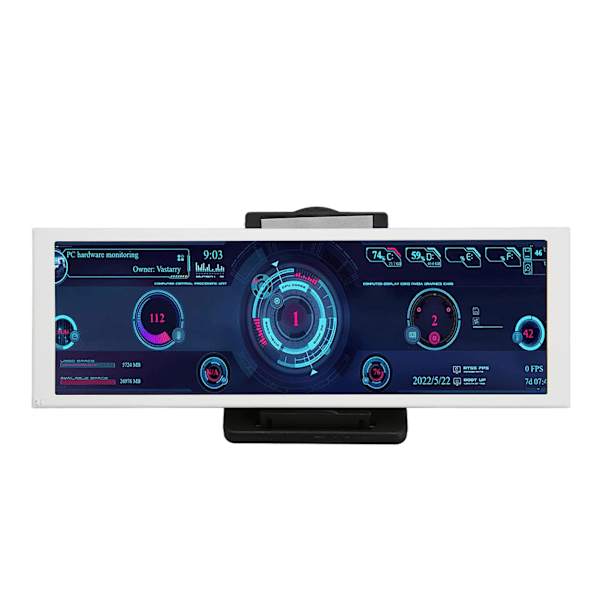 7,9-tommers PC Temp Monitor metallhus IPS CPU GPU SSD Data Temperatur Monitor Panel for AIDA64 Hardware Driver Board