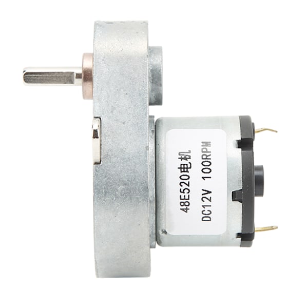 DC-vaihdemoottori 100 RPM Korkea vääntömomentti Käännettävä CW CCW Nopeudenvaihdemoottori 48E520 DC12V