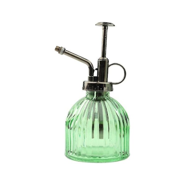 7 oz vintage glas botanisk blomma sprayflaska handtvättflaska (grön)