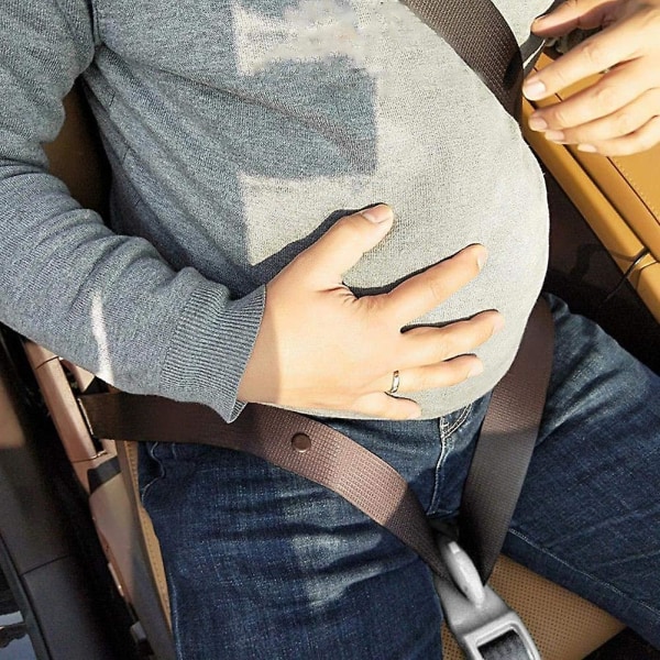 Justerer gravid sikkerhedssele bilsele justerer komfort sikkerhedssele til mave gravid kvinde White