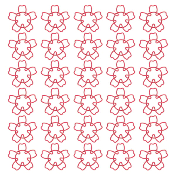 30 st Gem av papper Rosröd Söt Körsbärsblommor Formstift för Filklassificering