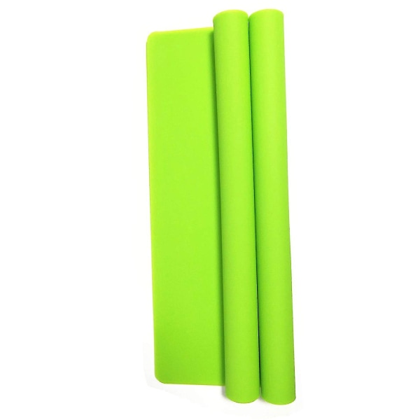 2-pak ekstra stor multifunktions silikone nonstick kagemåtte, varmebestandig skridsikker bordmåtte bordpladebeskytter, 23,6'15,75' (grøn)