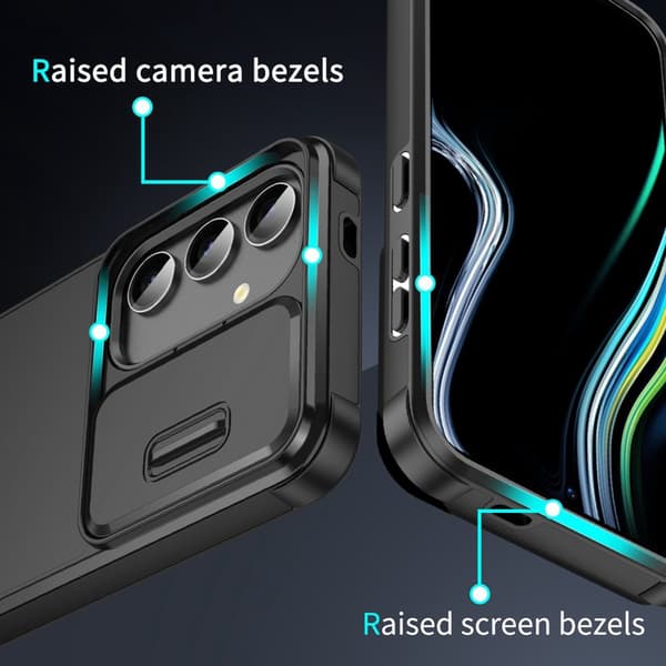 Mobile Phone Case Compatible with Samsung Galaxy S26 Plus PC + TPU with Camera Protection - Black