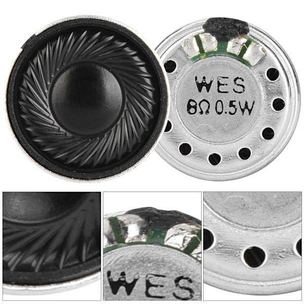 10 kpl 20 mm 8Ω 0,5 W pyöreitä kaiutinkartioita Audio Kaiutin Korjausosat