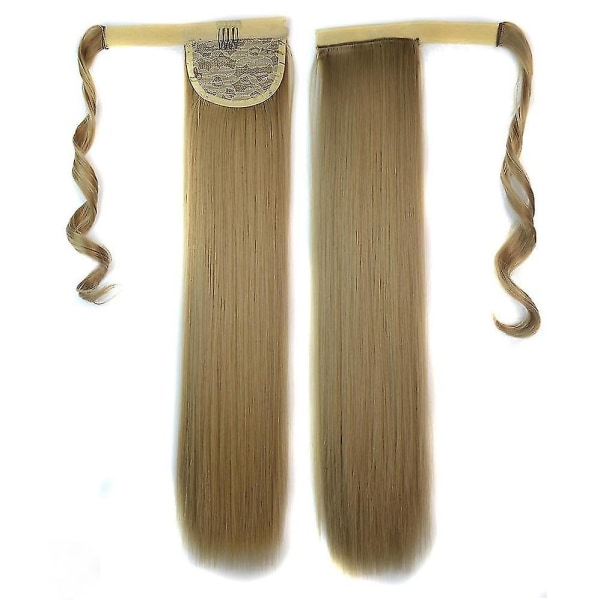 Pitkä suora poninhäntä Naisten synteettiset hiukset Suklaanruskeat hiustenpidennykset E