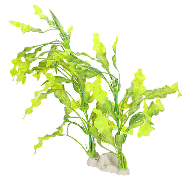 Plast Akvarium Simulering Tanglegras Kunstige Vannplanter Fiskekum Landskapsdekorasjon med Hvit Base 7945 Tanglegras Hvit Base