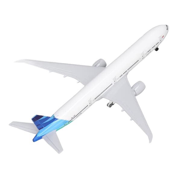 【NX】Metallflygplansmodell Legering Simulerad Exakt Skala Stabil Bas Heminredning Flygplansmodell B777