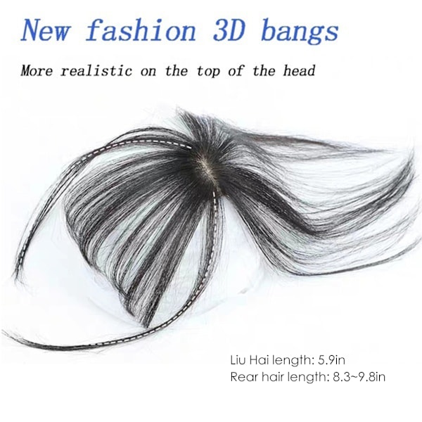 3D Air Bangs Hårtopp Extension Usynlig Sømløs Tynn Neat Air Bangs