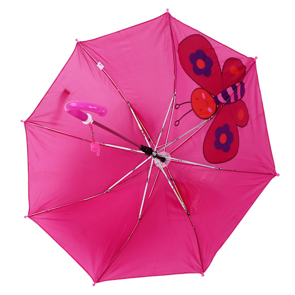 Lasten sateenvarjo Ihastuttava piirretty eläin Helppokäyttöinen Kevyt sateenvarjo tytöille sateelle selkeä DayRose Red
