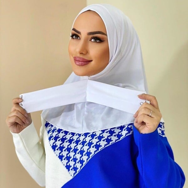 Muslin huvudsjal för kvinnor Färg Sjalar Wraps Muslim Stretch Huvudsjal Sommar Andas Solhatt Vinter Varm Huva