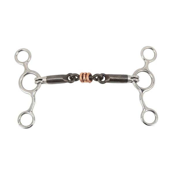 Heste Gag Ring Snaffle Rustfrit Stål Messing 145 mm Munstik Hestetræningsudstyr