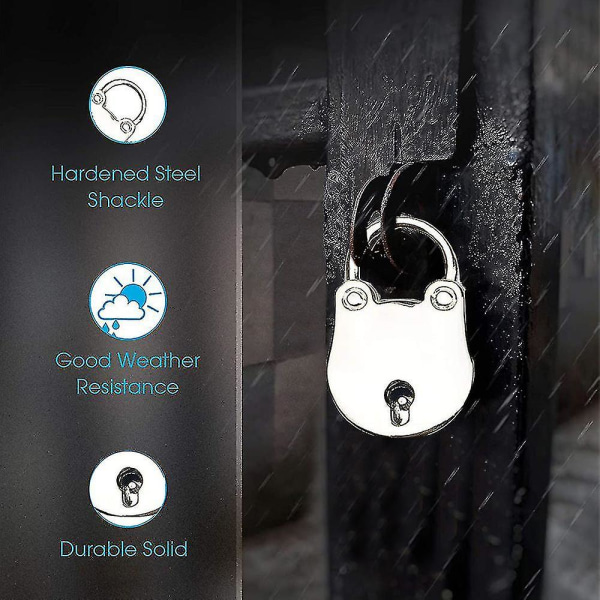 Riippulukot Mini Key Locks Vintage Padlock Mini Bear Lukot Pieni käsilaukku Silver