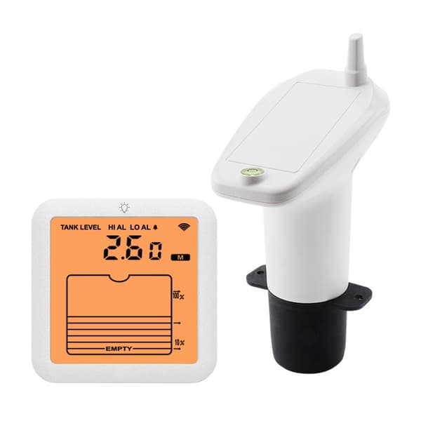 Ultrasonic Level Meter Water Level Gauge with LCD Screen, Wireless Water Tank Level Sensor, IP65 Waterproof, 1-5m Measuring Range 319