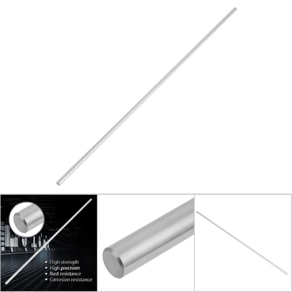 1 stk. lager stålsylinderskinne lineær aksel rett rund stang 6 mm diameter (400 mm)