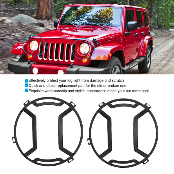 Bil Tåkelysdeksel Trim Passer til Jeep Wrangler JK & Unlimited 2007-2017