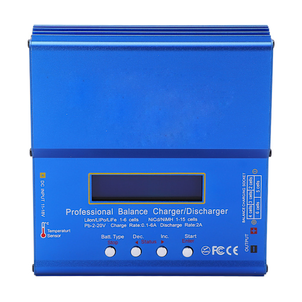 IMAX B6AC 80W Lipo Balansladdare LCD-skärm Lilon LiFe LiPo NiMH NiCd PB Urladdare EU-kontakt 100‑240V