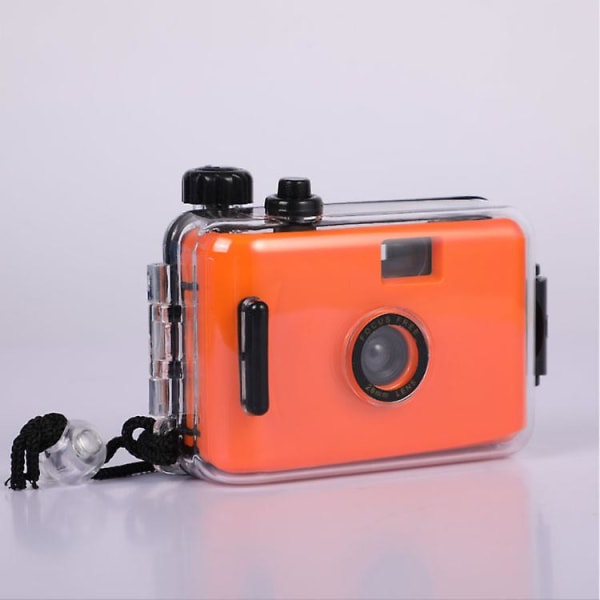 Återanvändbar filmkamera for engangsbruk Orange Waterproof Film Camera