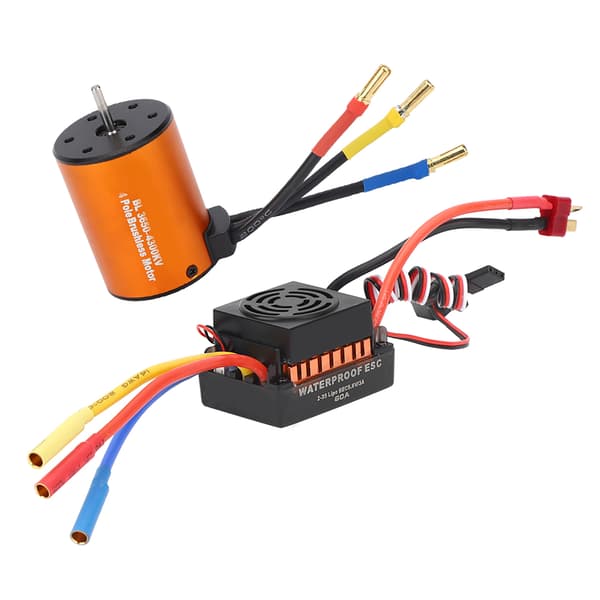 3650 4300KV Børsteløs Motor 60A ESC Opgraderingsdele Tilbehør til 1/10 RC Bilmodel