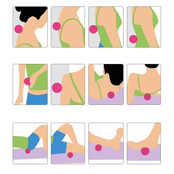 Jordnötsmassageboll Fasciabollset träning Djupvävnadsmassagebollsats Lacrosseboll Muskelrulle för akupressur Plantar fasciit Zonterapimassage