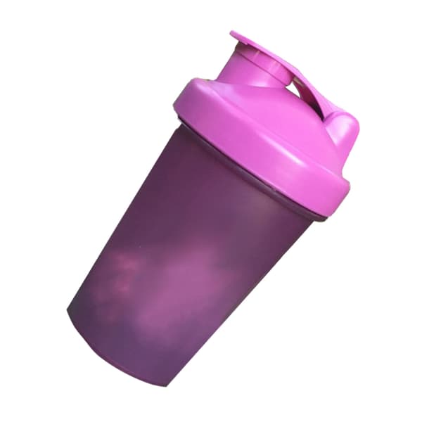Proteinpulver Shaker Kop PP Shakerflaske med Rustfrit Stål Kugle til Blanding 500ml Lilla