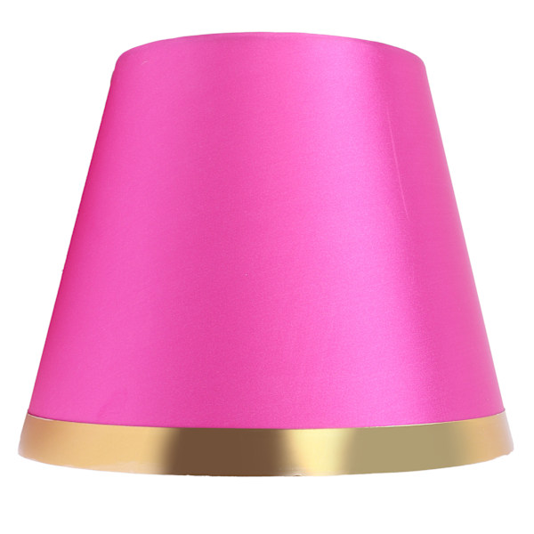 Tyg lampskärm europeisk stil modern lampskärm för E27 bordslampa golvlampor PX131 Rose Red