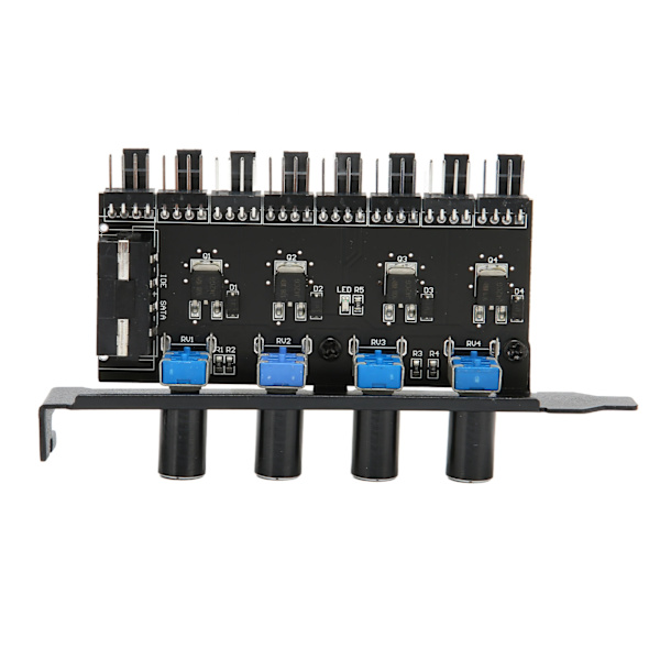 PC-fläktnav 4 knopp 8 kanaler 4PIN-gränssnitt 72W PCI-fäste Kylfläkthastighetskontroll för CPU-chassi HDD VGA PWM
