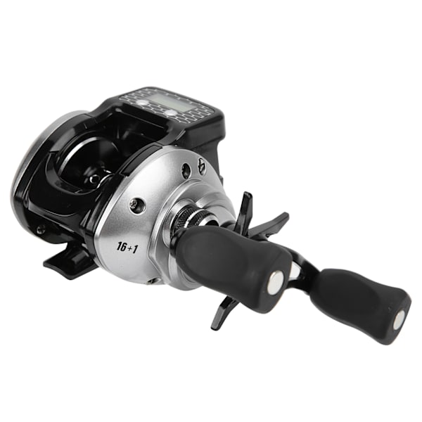 Digital Display Baitcasting Reel 16+1BB 6.3:1 Utväxling Centrifugalbroms Fiskehjul (Silver Dual Arm Right Hand)