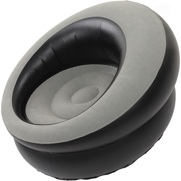 Uppblåsbar soffa, uppblåsbar soffa, bärbar uppblåsbar stol vattentät (grå)