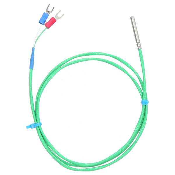 K-tyyppi termoelementti anturi silikoninen superpehmeä lämpötilamittausjohto 0200℃ Vihreä 4x30mm (2 metriä)