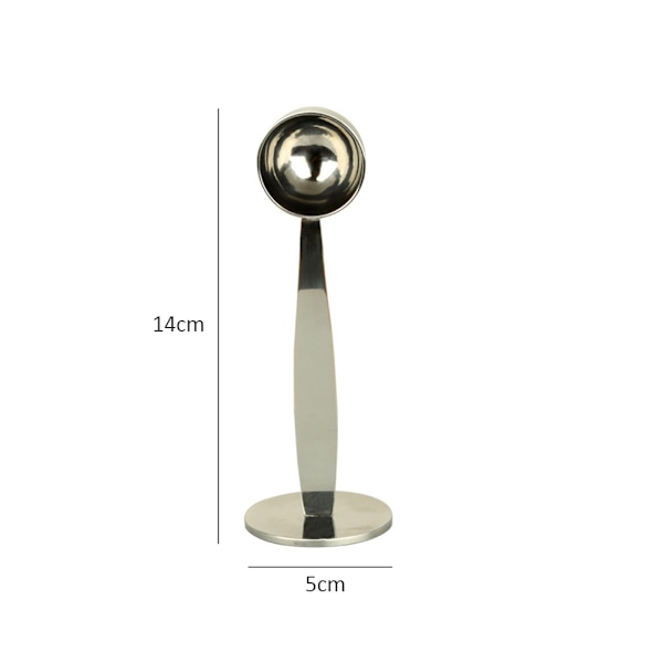 2 i 1 kaffesked Espresso Tamper och kaffemätsked Dual Purpose kaffesked