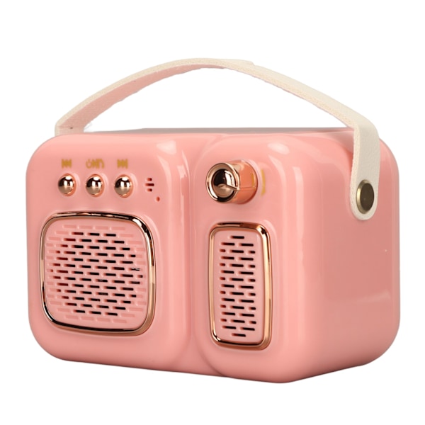 Bluetooth Högtalare Multifunktion Bluetooth 4.1 EDR HiFi Stereo Djup Bas Mini Trådlös Högtalare för Hem Utomhus Fest Rosa