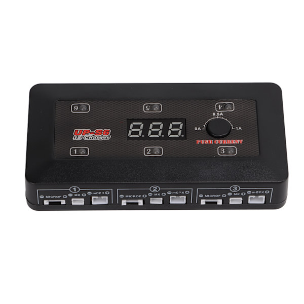 UP‑S6AC S6 RC Drone Batteriopladning LED Stemmeindikation USB Udgang 5V 2.1A til Lipo Lithium 3.7V