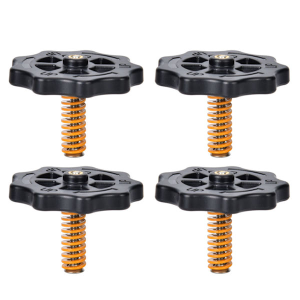 KOONOVO 3D-skriver Hot Bed Leveling Kit M4 Håndvridde muttere Fjærskrue
