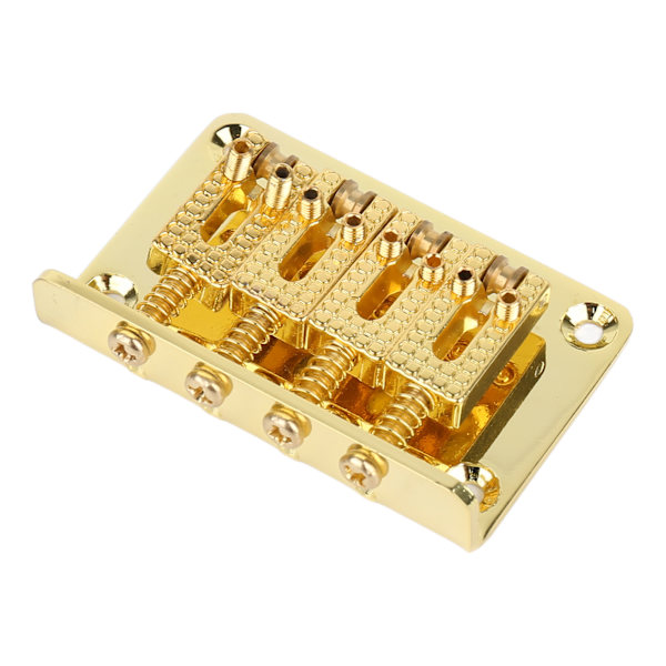 4 Strings Guitar Bridge Metal Enhanced Sound Snygg elektrisk gitarr Bridge Ersättning Guld