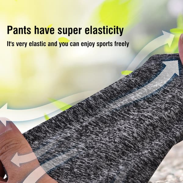 Dame Treningsbukser 3/4 Lengde Elastisk Tight Yoga Løpebukser Grå